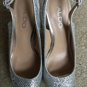 Aldo silver platform sandal